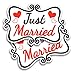 DIMARONGTON Just Married Car Decorations 12x8 Magnet Decals for Vehicles 2 Pack Wedding Car Decor Removable Reusable for Tailgate Door Panels Refrigerator - Image 2