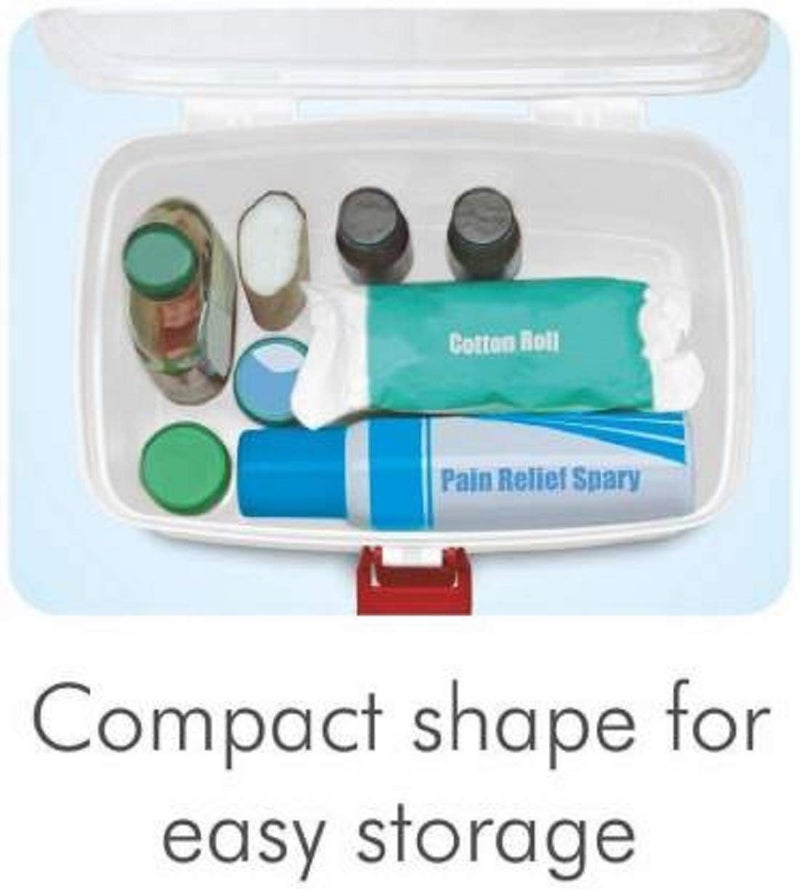 aaKaR Plastic Sonal Multi Purpose Storage Box Medical Box First Aid Jewelry Medium Blue Rectangular - Image 3