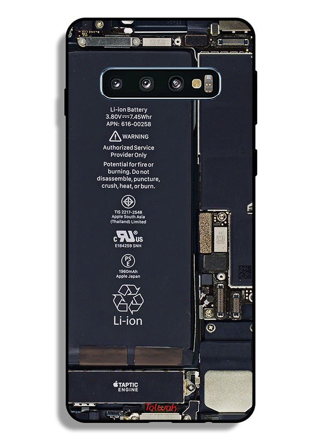 Tolwak غطاء حماية لهاتف سامسونج جالاكسي S10 4G بنمط دائرة الهاتف - Image 2