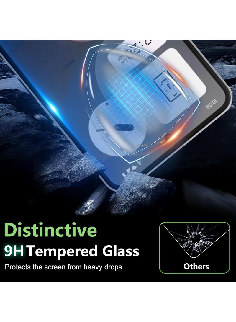 【2+3 Pack】 Screen Protector Compatible with Nothing Phone (3a) Pro 2025 Tempered Glass, Glass Camera Lens Protector, 9H Hardness HD Scratch Resistant - Image 4