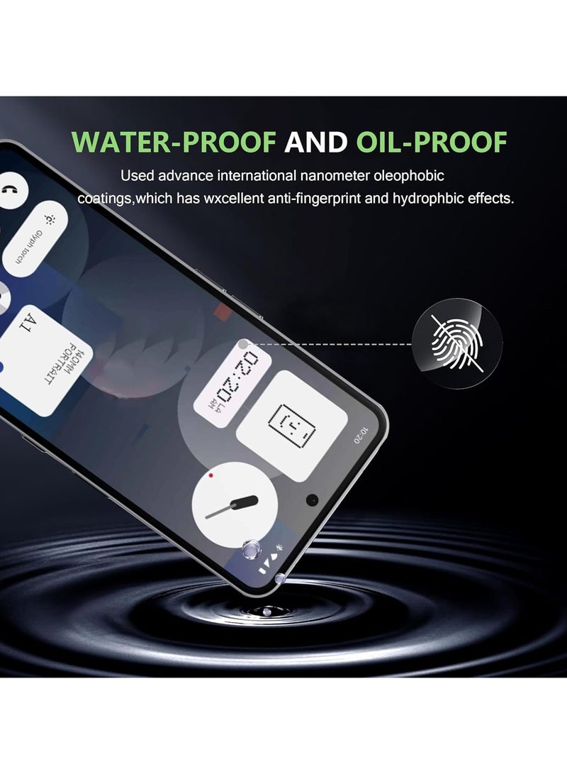 【2+3 Pack】 Screen Protector Compatible with Nothing Phone (3a) Pro 2025 Tempered Glass, Glass Camera Lens Protector, 9H Hardness HD Scratch Resistant - Image 5