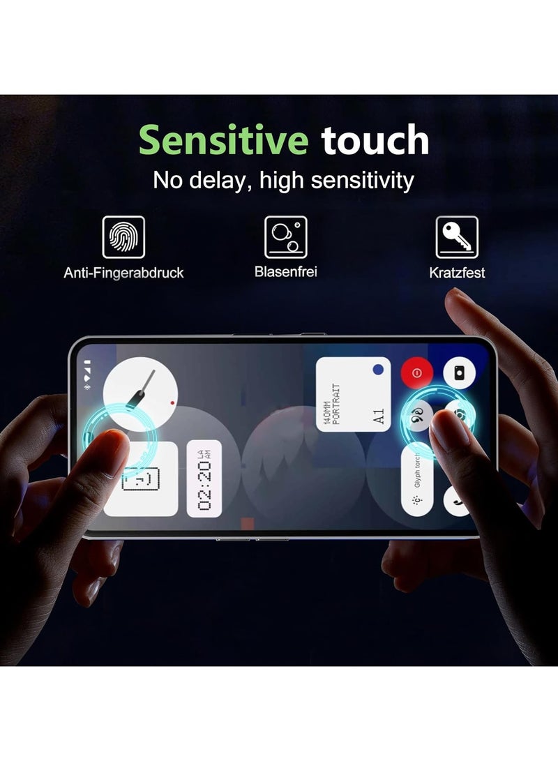 【2+3 Pack】 Screen Protector Compatible with Nothing Phone (3a) Pro 2025 Tempered Glass, Glass Camera Lens Protector, 9H Hardness HD Scratch Resistant - Image 3