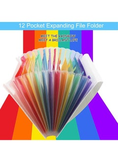 Generic File Organizer, 24 Pockets Expanding File Folders, According File Organizer Portable Document Organizer with Blank Labels for Home Office (White)  - Image 4