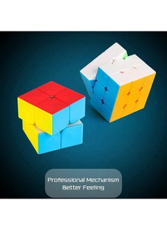 D ETERNAL All Ages Moyu Speed Cube Combo Set Of 2X2 And 3X3 High Speed Stickerless Cube Puzzle Game Toy  - Image 5