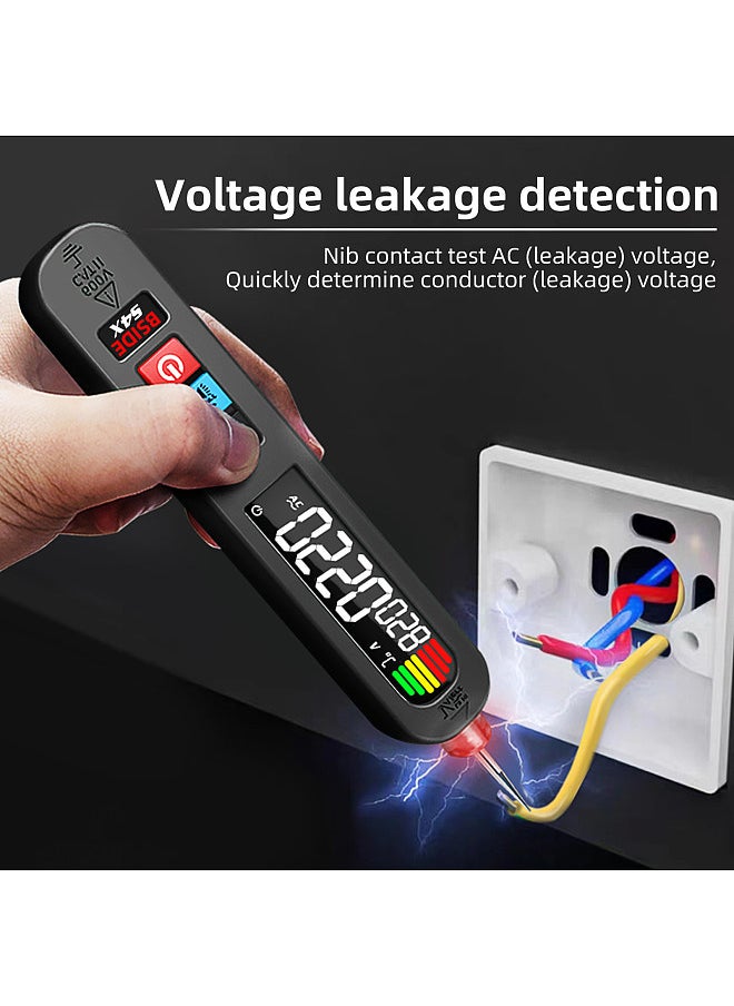 S4X Digital 12-300V AC Voltage Tester Power Line Leakage Detector Electric Leakage Detect Pen EBTN Display Circuit Continuity Test Pen with NCV Voltage Sensing Live Wire Check Functions