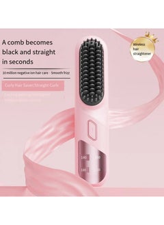 General Mini Ionic Straightening Comb – Travel-Friendly Straightener & Curler for Men/Women, Dual-Use Hair Styling Tool  - Image 5