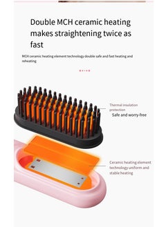 General Mini Ionic Straightening Comb – Travel-Friendly Straightener & Curler for Men/Women, Dual-Use Hair Styling Tool  - Image 2