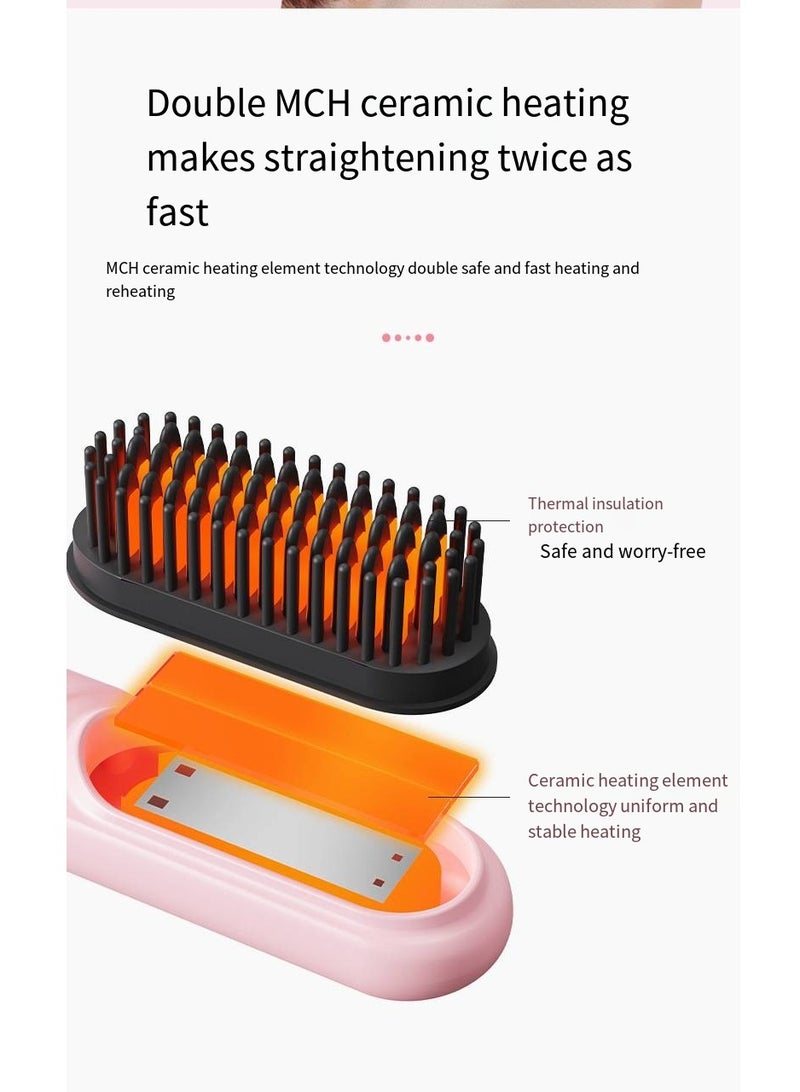 general Mini Ionic Straightening Comb – Travel-Friendly Straightener & Curler for Men/Women, Dual-Use Hair Styling Tool - Image 2