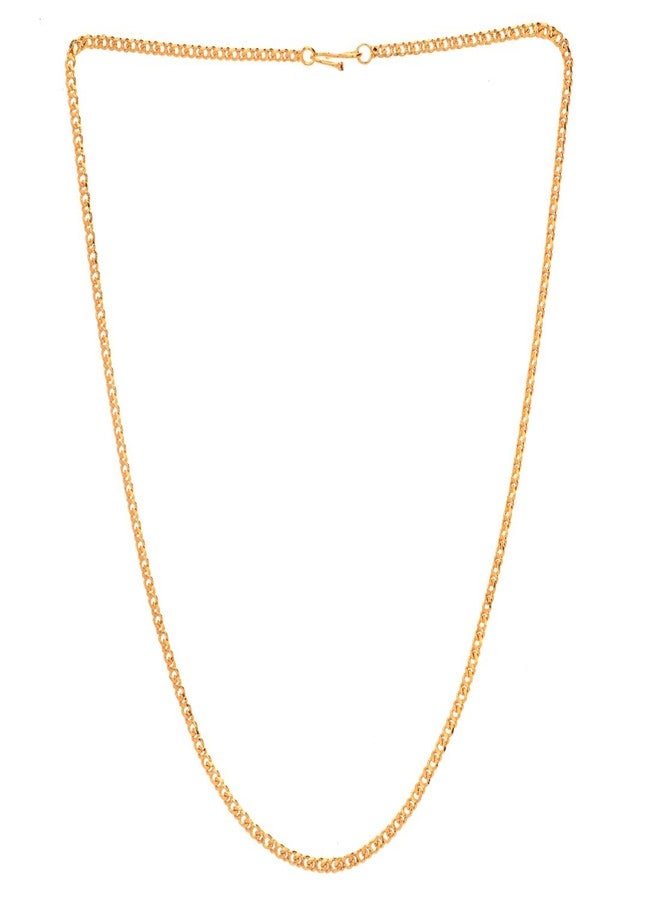 AanyaCentric 22Inch Gold Plated Chain Premium Finish Anti-Tarnish Stylish Classic Necklace - Image 1