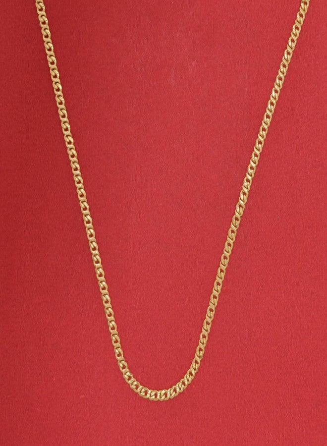 AanyaCentric 22Inch Gold Plated Chain Premium Finish Anti-Tarnish Stylish Classic Necklace - Image 4