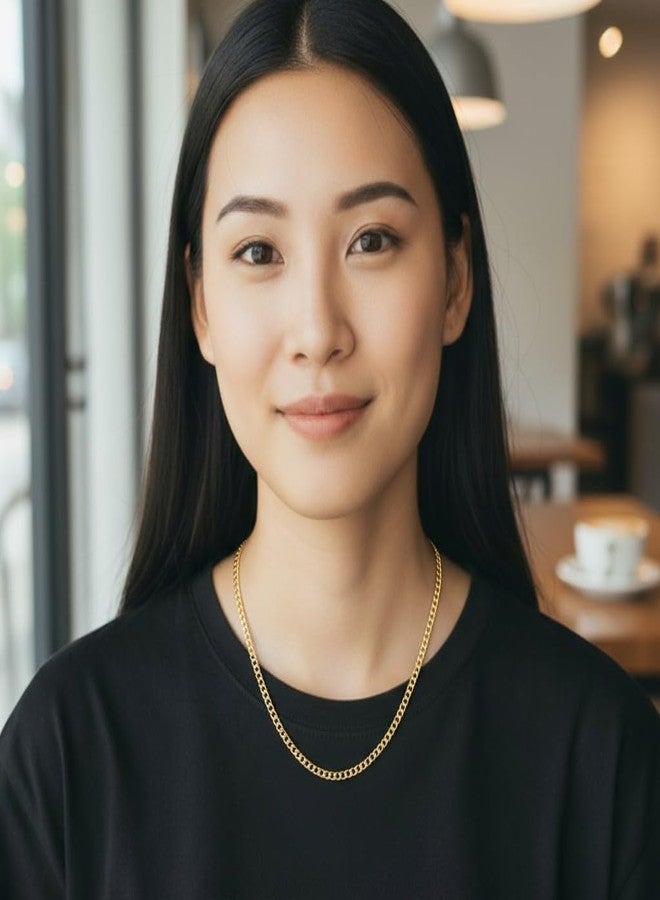 AanyaCentric 22Inch Gold Plated Chain Premium Finish Anti-Tarnish Stylish Classic Necklace - Image 2