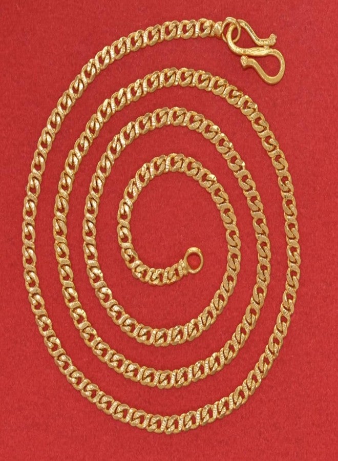 AanyaCentric 22Inch Gold Plated Chain Premium Finish Anti-Tarnish Stylish Classic Necklace - Image 3