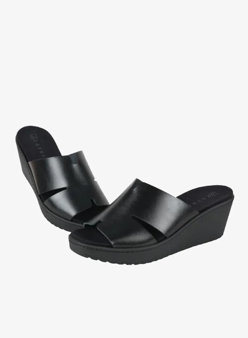 ZAYNA 221-374 Zayna Ladies Wedge Sandals Milan 21508T Black