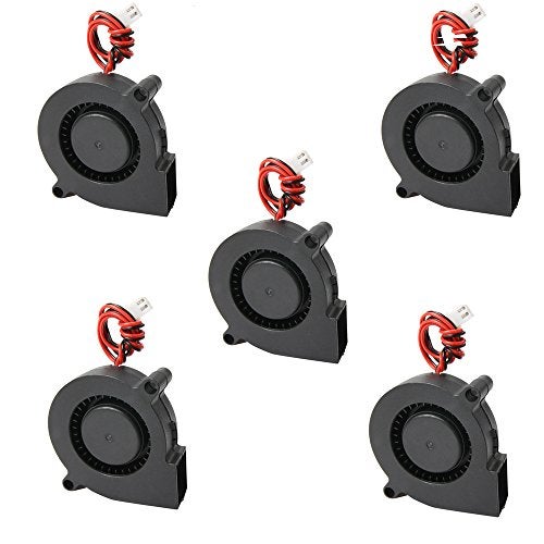 Comidox 5Pcs Black Brushless DC Cooling Blower Fan 5015S 5V 0.1-0.3A 50x15mm - Image 1