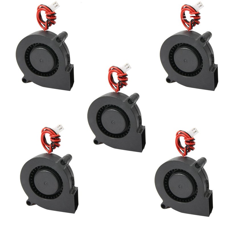 Comidox 5Pcs Black Brushless DC Cooling Blower Fan 5015S 5V 0.1-0.3A 50x15mm - Image 4
