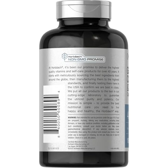 Horbäach Glucosamine Chondroitin MSM | 180 Caplets | with Turmeric | Triple Strength Formula | Non-GMO & Gluten Free Supplement - Image 3