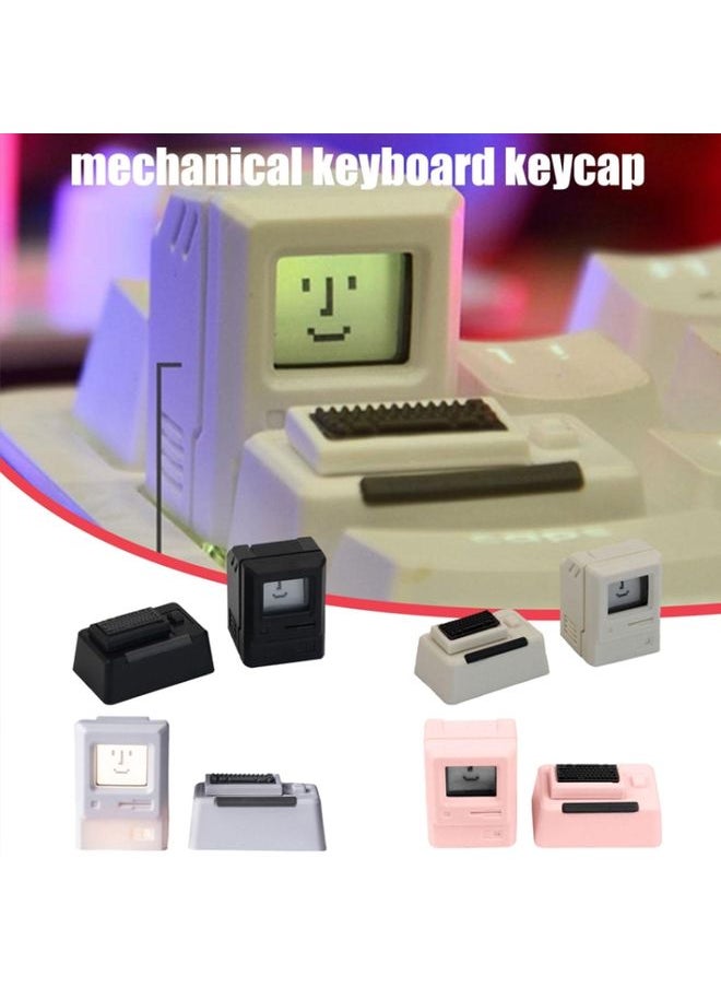 Mechanical Keyboard MAC Retro Light Transmission Keycap(White)