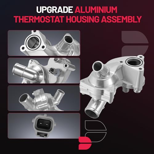 BDFHYK 902896 Upgrade Aluminium Coolant Thermostat Housing Assembly Compatible with Ford 20022010 Explorer20072010 Explorer Sport TracCompatible with Mercury 20022010 Mountaineer 40L V6 - Image 3