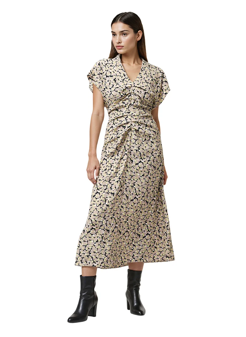 French Connection Cap Sleeve Viscose Ankle Dress