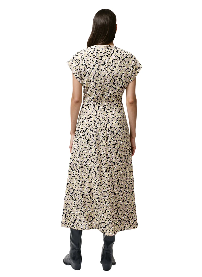 French Connection Cap Sleeve Viscose Ankle Dress