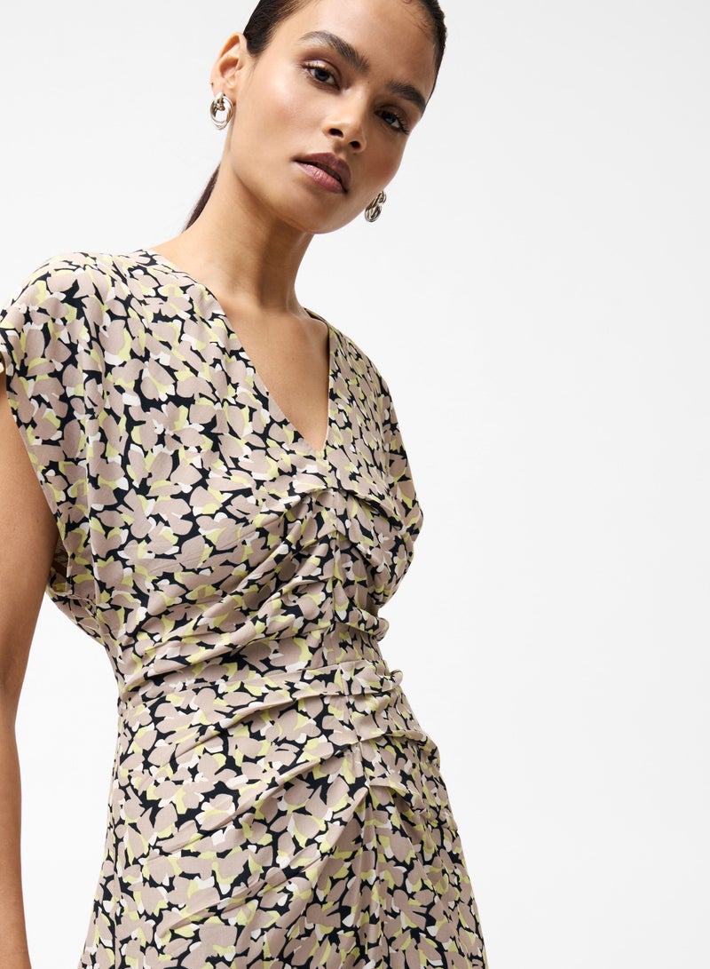 French Connection Lillian Eco Draped Front Midi Dress  - Image 4