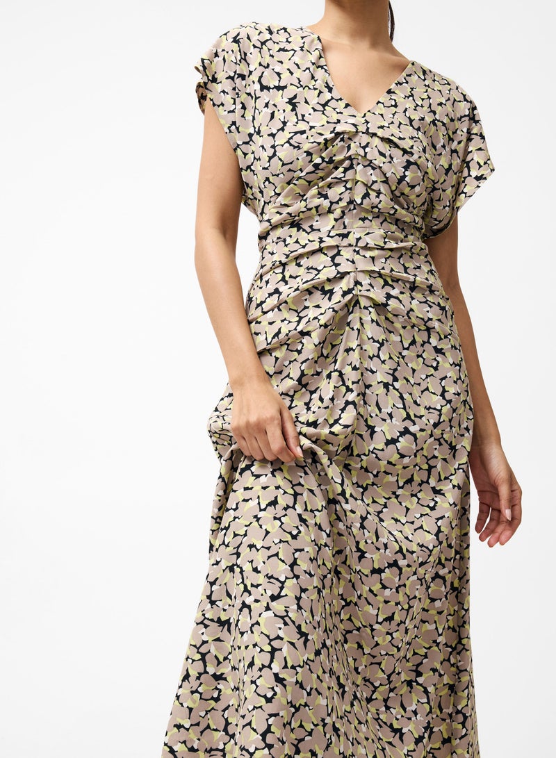 French Connection Lillian Eco Draped Front Midi Dress  - Image 5