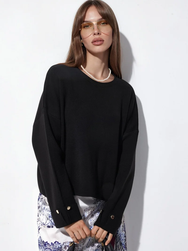 هيكاب Button Detailed Knit Sweater