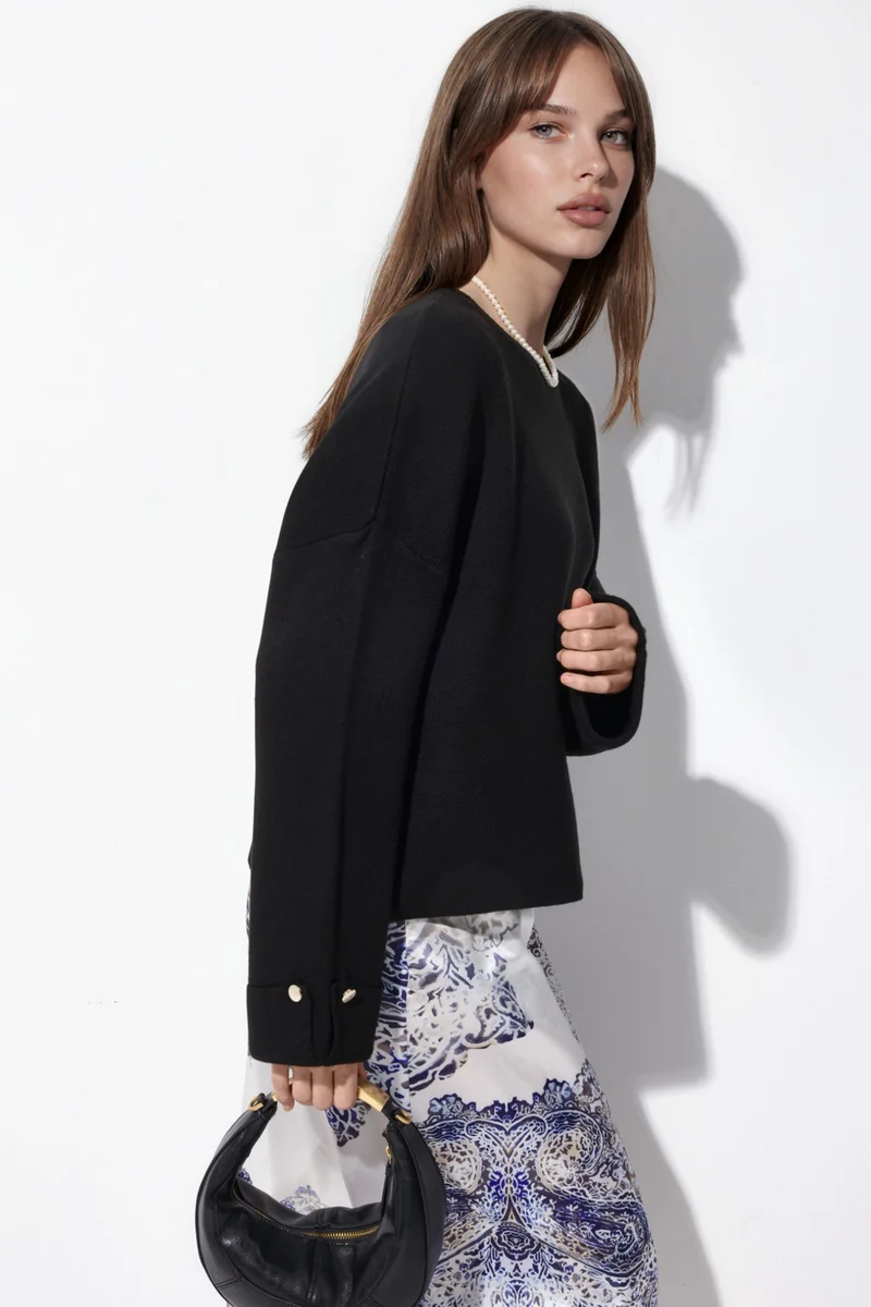 هيكاب Button Detailed Knit Sweater