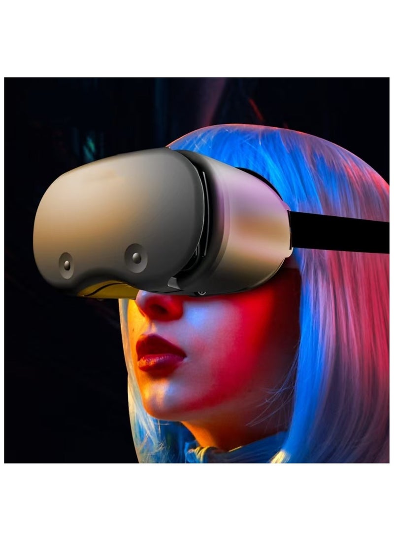 Captaintech VR Headset Virtual Reality Glasses Compatible with for iPhone/Android New Goggles for 3D VR Movies Universal VR Gear Compatible 5-7 Inch Soft Comfortable Adjustable Distance Eye Protection  - Image 1