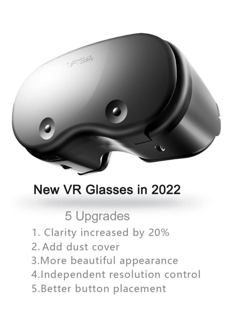 Captaintech - VR Headset Virtual Reality Glasses Compatible with for iPhone/Android New Goggles for 3D VR Movies Universal VR Gear Compatible 5-7 Inch Soft Comfortable Adjustable Distance Eye Protection - Image 1