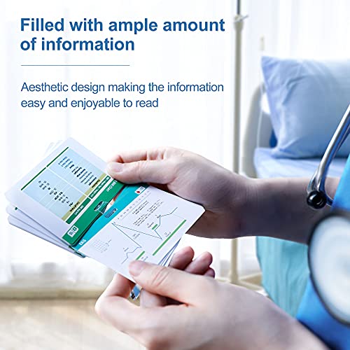 Nano shield 96 Nursing Badge Reference Cards, Nursing School Essentials Set- Lab Values, EKG, Spanish Translation and More, Great Nursing Student Gifts - Image 4