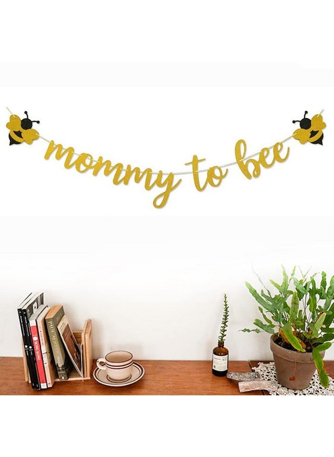 MORNDEW - Mommy To Bee Banner For Bee Themed Party Kids First Birthday Party Baby Shower Bunting Decoration - Image 1