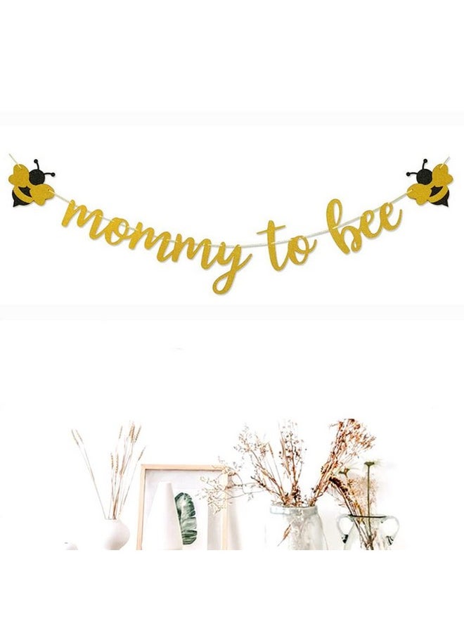 MORNDEW - Mommy To Bee Banner For Bee Themed Party Kids First Birthday Party Baby Shower Bunting Decoration - Image 1