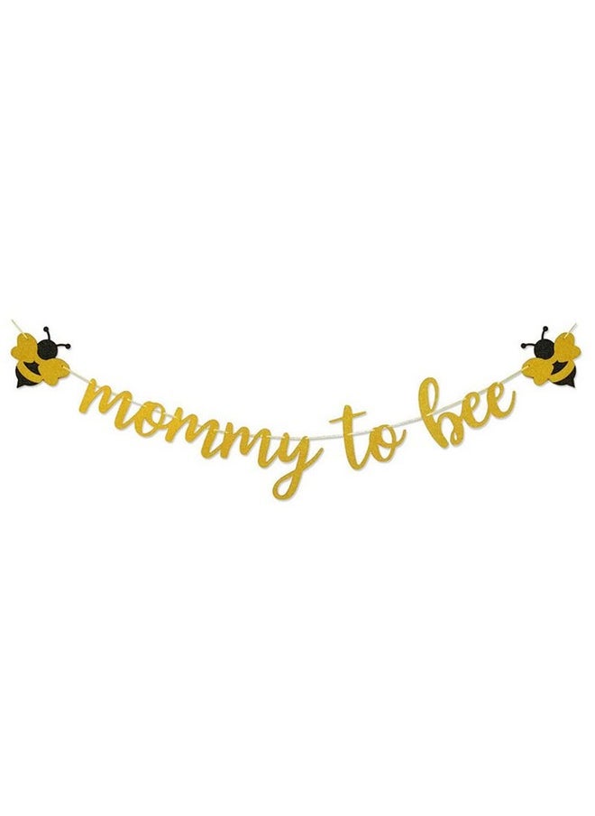 MORNDEW - Mommy To Bee Banner For Bee Themed Party Kids First Birthday Party Baby Shower Bunting Decoration - Image 1