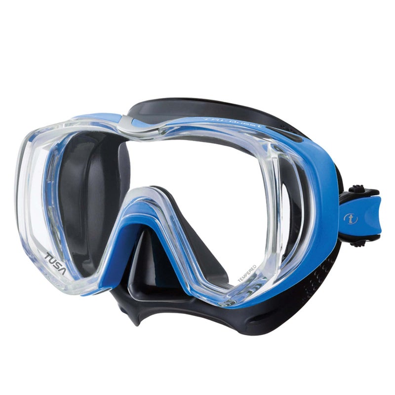 TUSA M3001 Freedom TriQuest Scuba Diving Mask BlackFishtail Blue