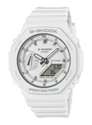 Casio G-Shock GMA-S2100-7ADR Women's Analog-Digital Watch – White Slim Design, Shock Resistant, 200M Water Resistant, Carbon Core Guard, LED Light, World Time, Stopwatch, Resin Band - view 3