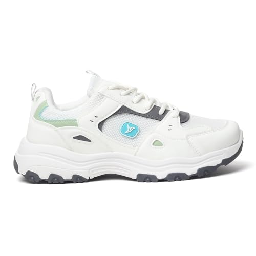 YOHO Tempo Chunky Sneakers for Women, Breathable Mesh Shock-Absorbing, Cushioning Comfort, Durable Grip for All-Day Ease| Fashionable & Stylish Casual Sport Shoes-0920 | IceLatteMint - UK 8 - Image 4