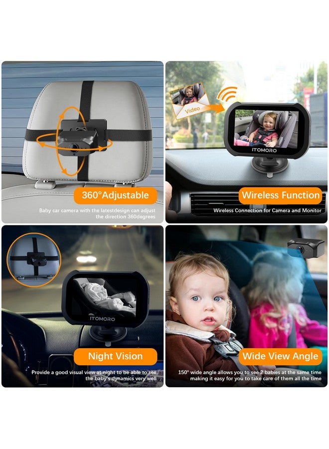 Itomoro Itomoro Wireless Baby Car Camera, Car Camera for Baby Max Range 1000FT, Night Vision Wide View 1080P Display Car Baby Camera, Baby Car Camera Backseat Wireless for All Vehicle - Image 3