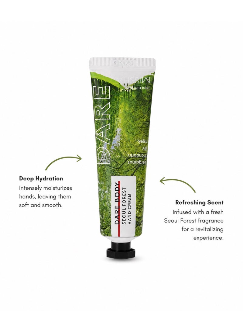 Dare Body Seoul Forest Hand Cream – Deep Hydration & Refreshing Scent 30ml