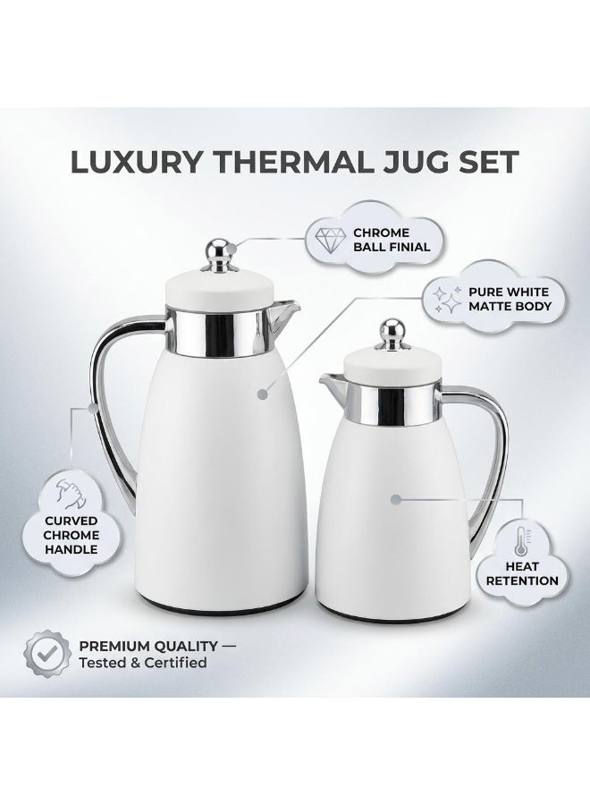 Lavin Luxury Flask Set 0.7ML+1L/ Arabic Fashion Coffee (Kawa) & Tea Thermos / ABS Body / Premium Glass Inner / Hot&Cold / HB - Image 3