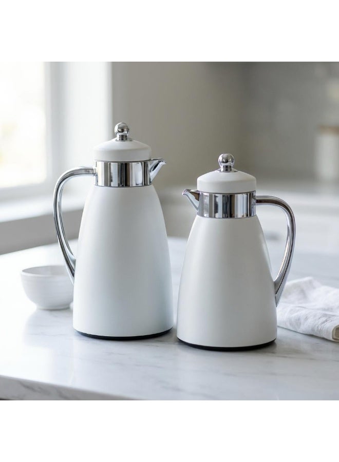 Lavin Luxury Flask Set 0.7ML+1L/ Arabic Fashion Coffee (Kawa) & Tea Thermos / ABS Body / Premium Glass Inner / Hot&Cold / HB - Image 2