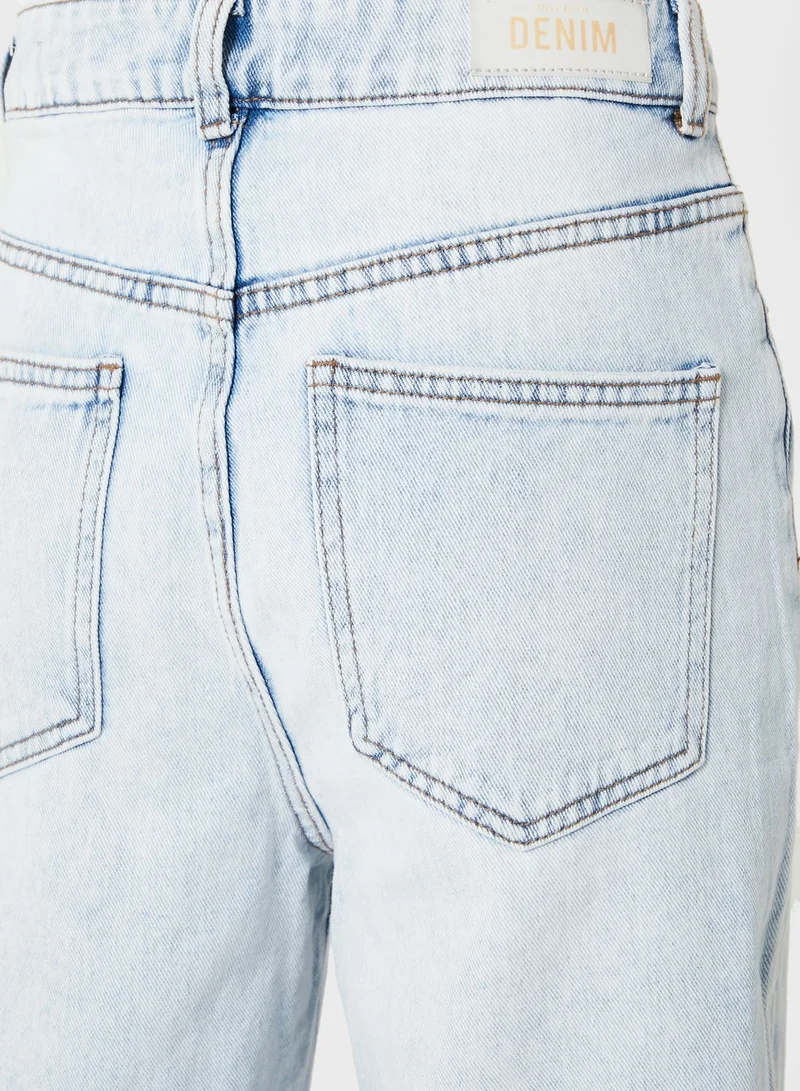 ONLY Ripped High Waist Jeans