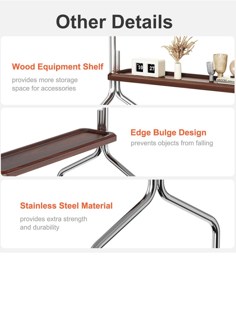 Old_Feller Artistic Easel TV Floor Tv Stand Television Stands TV Floor Stand With Storage Shelf Rolling Mobile TV Cart With Wheels For 32 To 75 Inch LCD LED Screen TVs Tv Stands For Living Room - Image 2