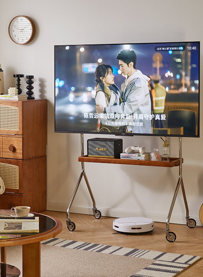 Old_Feller Artistic Easel TV Floor Tv Stand Television Stands TV Floor Stand With Storage Shelf Rolling Mobile TV Cart With Wheels For 32 To 75 Inch LCD LED Screen TVs Tv Stands For Living Room - Image 4