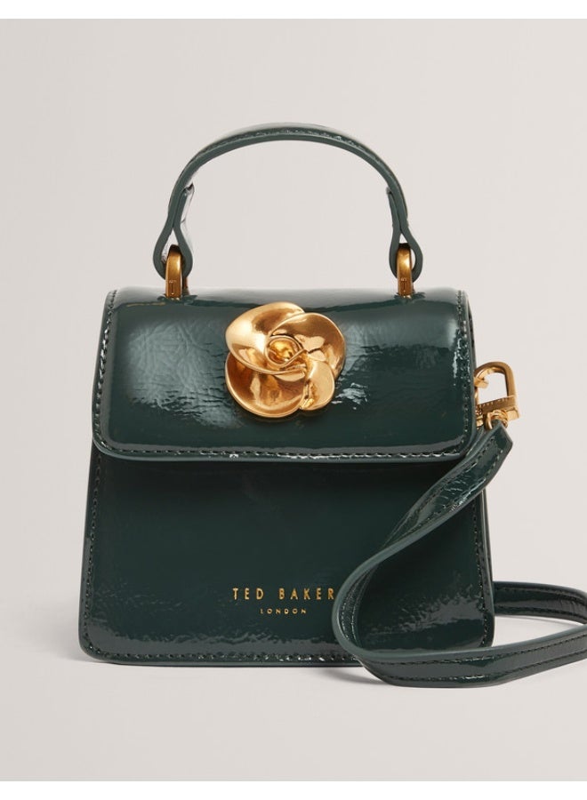Ted Baker Rose Detail Square Mini Top Handle Bag - Image 1