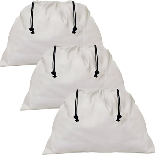 Metsi Large Dust Bag for Shoes and Handbag – 100% Organic Cotton Fabric Storage Pouches with Drawstring Closure, Travel Luggage Organizer, Home Storage, Dust-Proof Covers, 15"x17", Set of 3 - Image 1