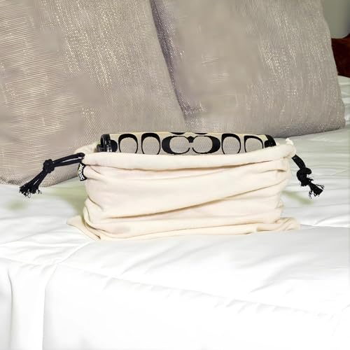 Metsi Large Dust Bag for Shoes and Handbag – 100% Organic Cotton Fabric Storage Pouches with Drawstring Closure, Travel Luggage Organizer, Home Storage, Dust-Proof Covers, 15"x17", Set of 3 - Image 5