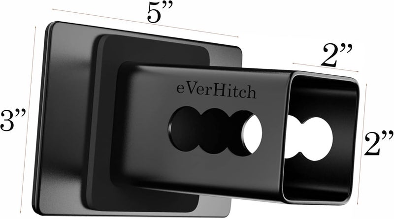 eVerHITCH USA American Flag Metal Hitch Cover - Fits 2" Receiver, Blue/Red/Chrome - Image 3