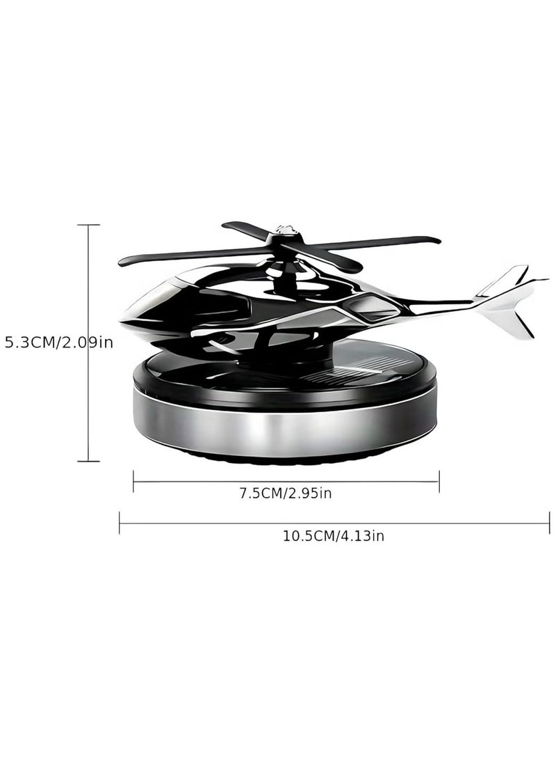 ELTRAZONE Solar-Powered Car Air Freshener – Helicopter Rotating Aromatherapy Diffuser with Aviation Alloy Design, Silver – Stylish and Fragrant Interior Decor for Car & Home – Eco-Friendly, Luxury Air Purifier with Long-Lasting Aroma - Image 3