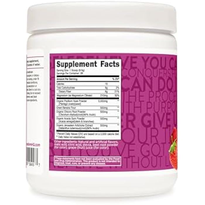 TransformHQ Fiber 5 Psyllium Husk Complex Powder (Berry Flavor) (28 Servings) - 5,000mg Psyllium Husk per Serving - Digestive Health, Natural Supplement, Soluble Plant Fiber Blend - Image 4